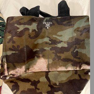Prada Tote Cow Skin/Leather Camo